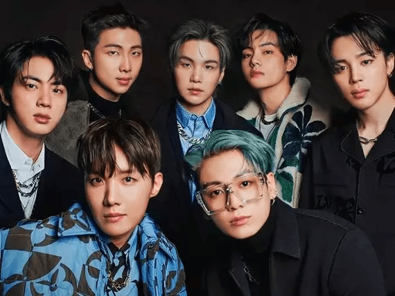 7 integrantes da boy band coreana "BTS"