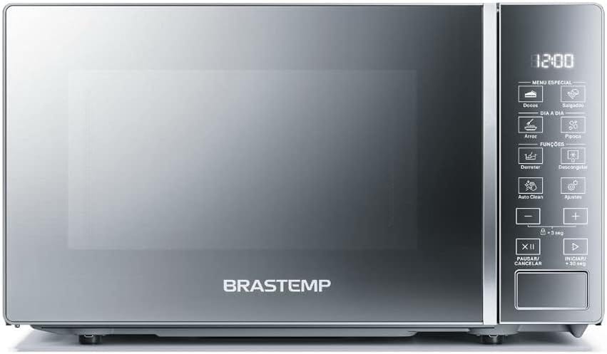 Micro-ondas Brastemp 20 Litros cor Inox Espelhado com Funções Pré-preparo 220V