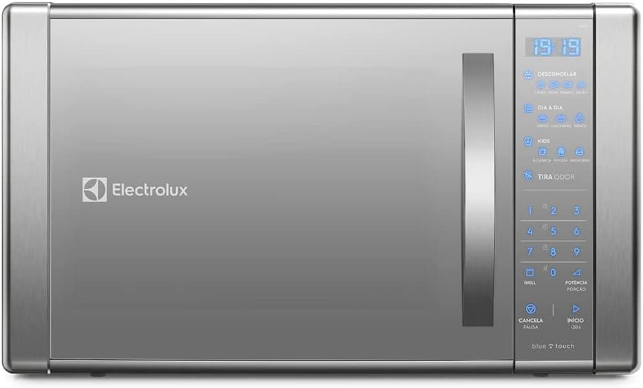 Micro-ondas Electrolux 31L cor Inox Espelhado com Função Grill e Painel Blue Touch 220V